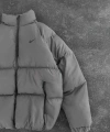 NKE Kapüşonsuz Şişme Mont Gri