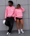 STW BİSİKLET YAKA SWEAT PEMBE