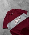 STW POLO YAKA ORTA ŞERİT TSHİRT KIRMIZI