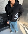 SUPREME OVERSİZE HIRKA SİYAH