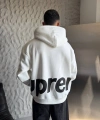 SUPREME OVERSİZE HIRKA BEYAZ