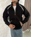 DİKİŞ DETAYLI HIRKA SİYAH
