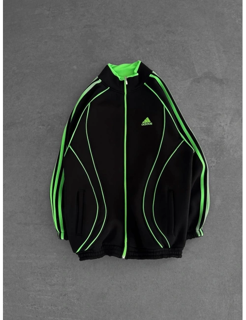 ADDS OVERSİZE HIRKA SİYAH YEŞİL