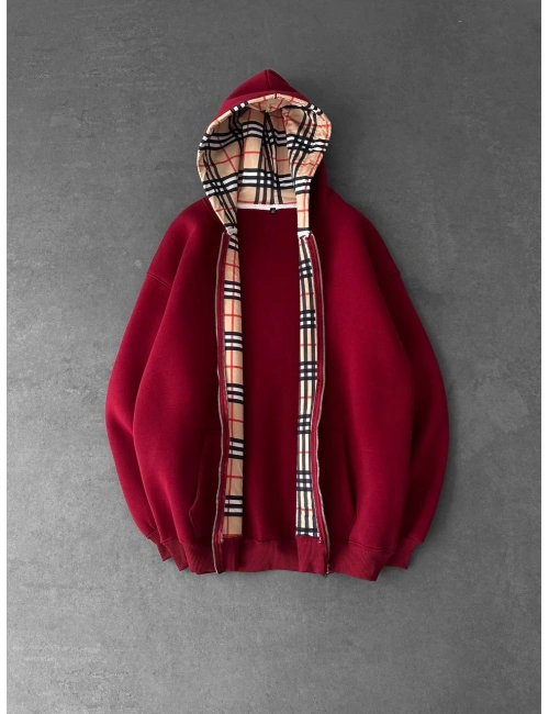 BB Oversize Hırka Kırmızı