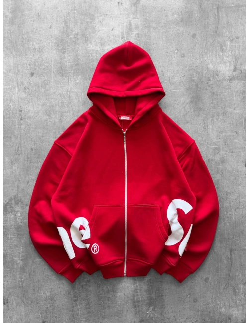 SUPREME OVERSİZE HIRKA KIRMIZI