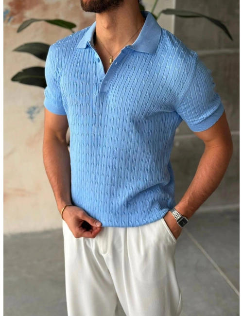 CASUAL TRİKO POLO YAKA BEBE MAVİSİ