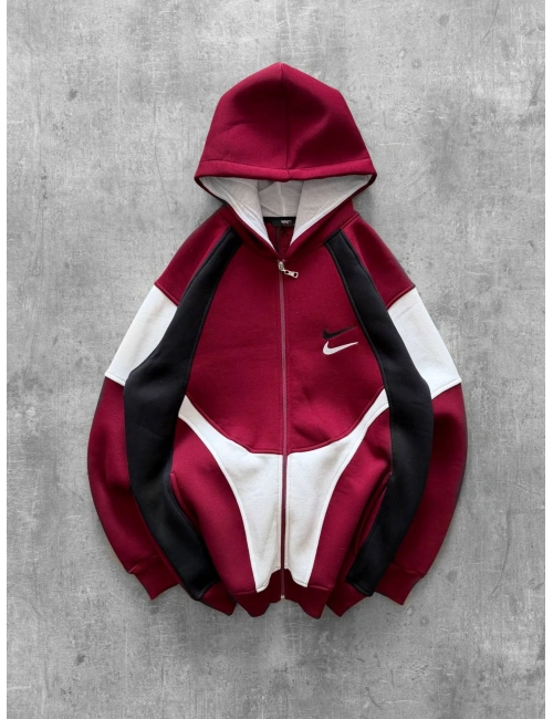 Double Logo Oversize Hırka Kırmızı