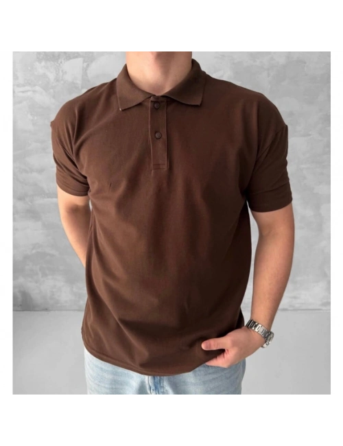 KOLLAR DAR KESİM POLO YAKA KAHVE