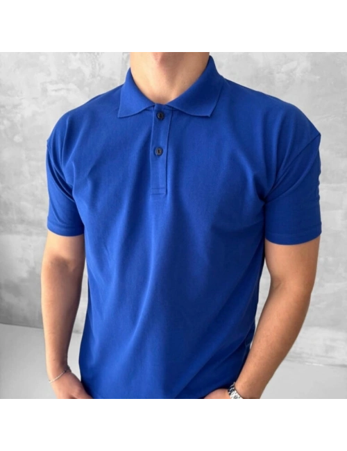 KOLLAR DAR KESİM POLO YAKA MAVİ