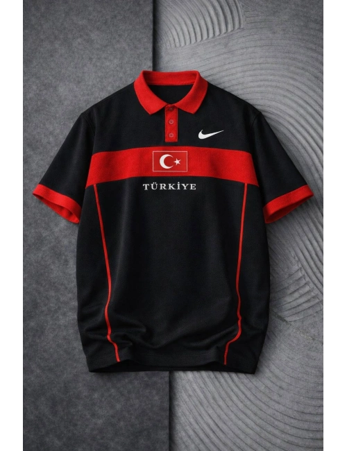 TÜRKİYE POLO YAKA TSHİRT SİYAH