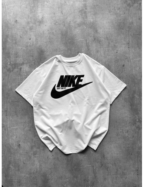 NK LOGO OVERSİZE TSHİRT BEYAZ