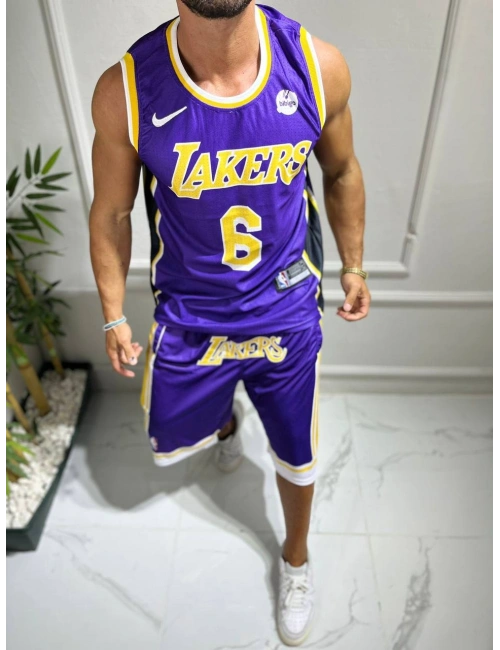 LAKERS ŞORTLU TAKIM MOR