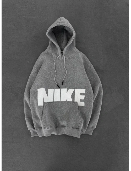 NKE OVERSİZE KAPÜŞONLU SWEATSHİRT GRİ