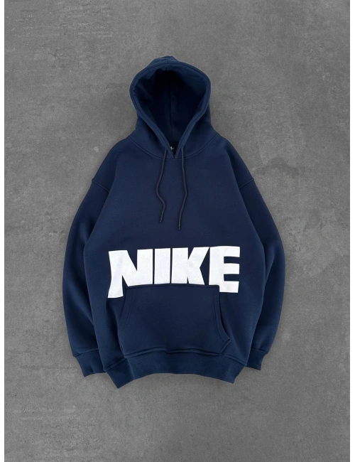NKE OVERSİZE KAPÜŞONLU SWEATSHİRT LACİVERT