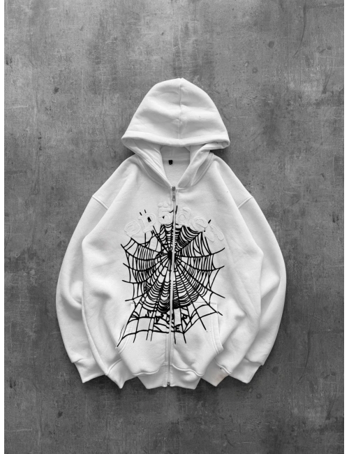 Spider Oversize Hırka Beyaz
