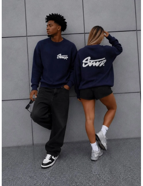 STW BİSİKLET YAKA SWEAT LACİVERT