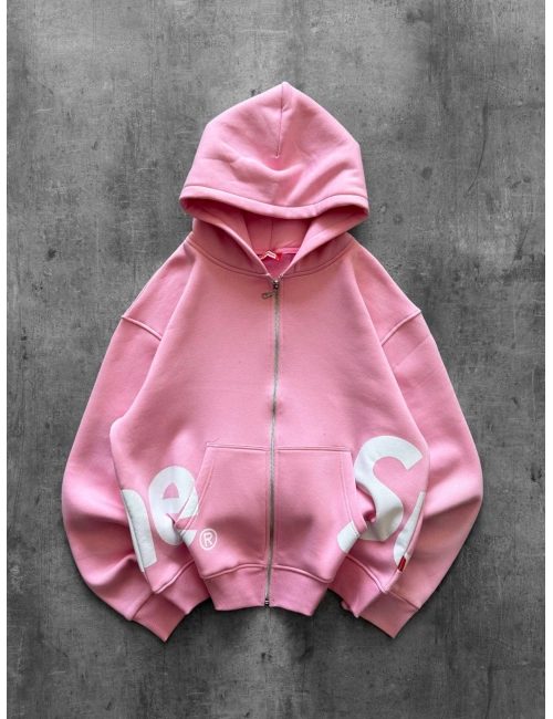 SUPREME OVERSİZE HIRKA PEMBE