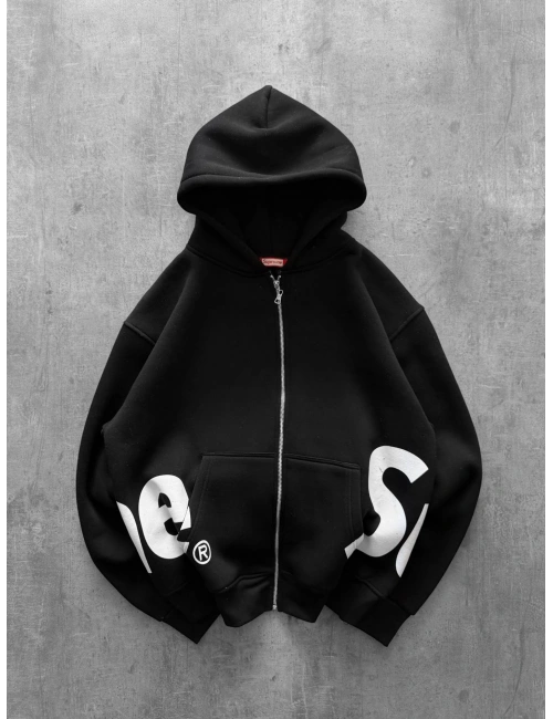 SUPREME OVERSİZE HIRKA SİYAH