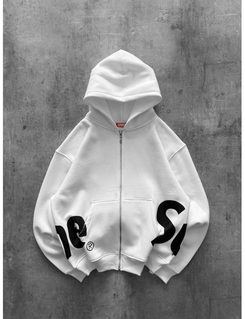 SUPREME OVERSİZE HIRKA BEYAZ