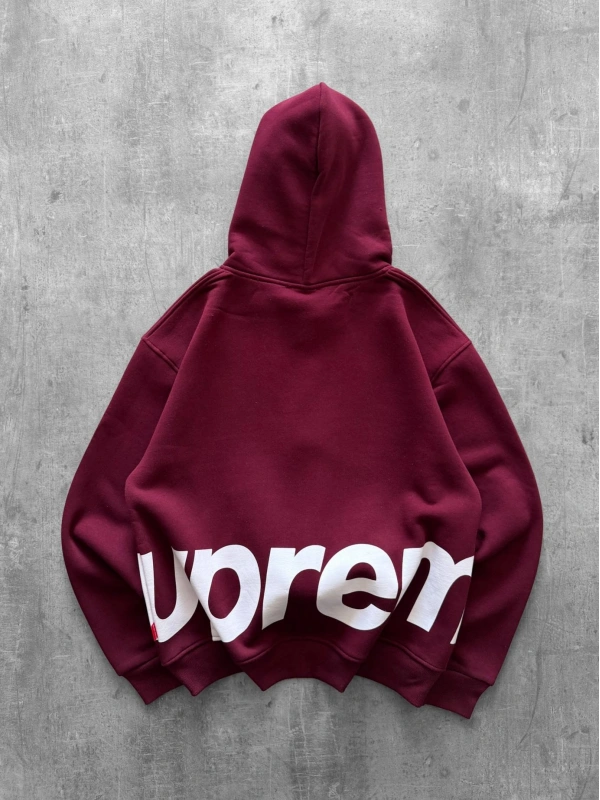 SUPREME OVERSİZE HIRKA BORDO