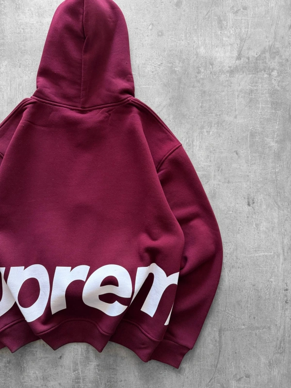 SUPREME OVERSİZE HIRKA BORDO