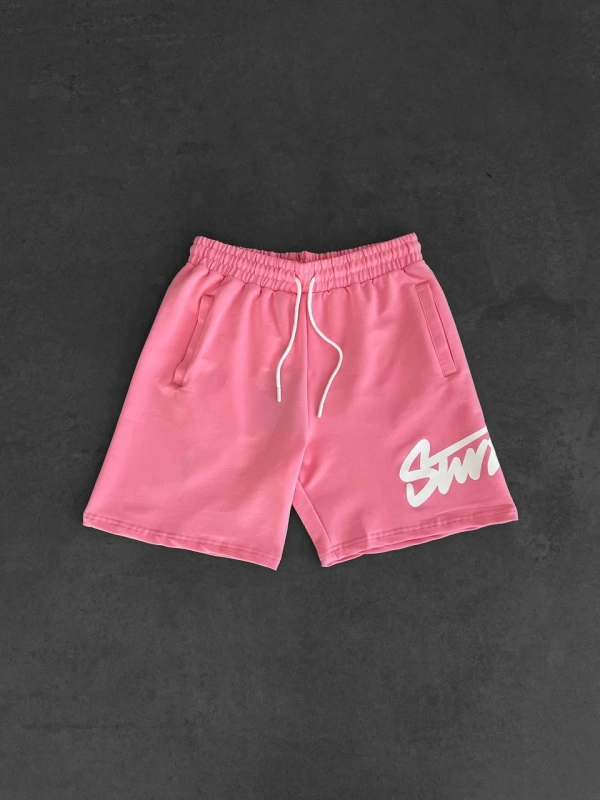STW BÜYÜK LOGO ŞORT PEMBE