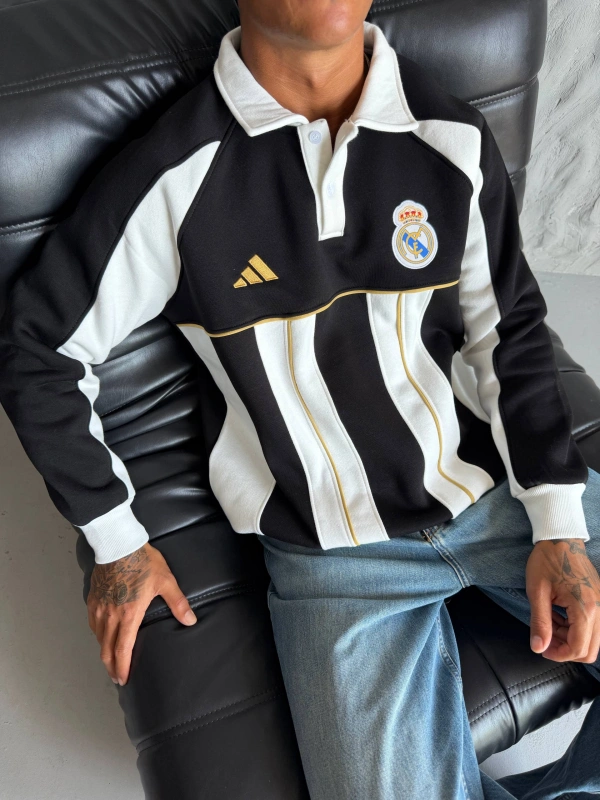 MADRİD OVERSİZE POLO SWEATSHİRT SİYAH