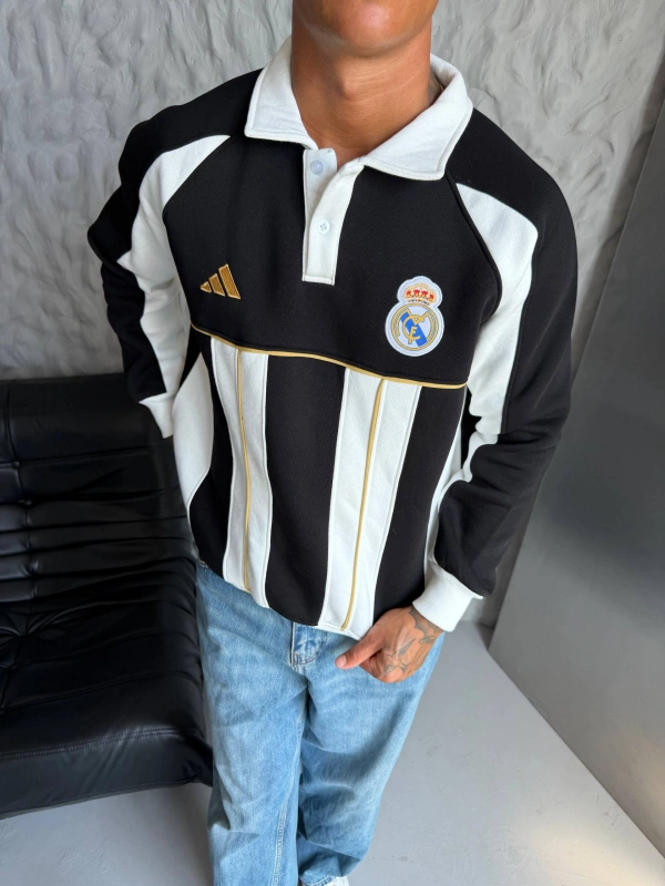 MADRİD OVERSİZE POLO SWEATSHİRT SİYAH