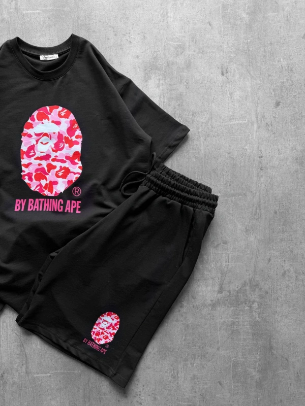 BAPE ŞORTLU TAKIM SİYAH