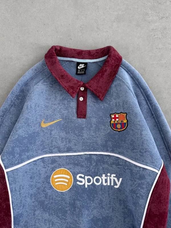Barca Yıkamalı Oversize Sweatshirt Mavi