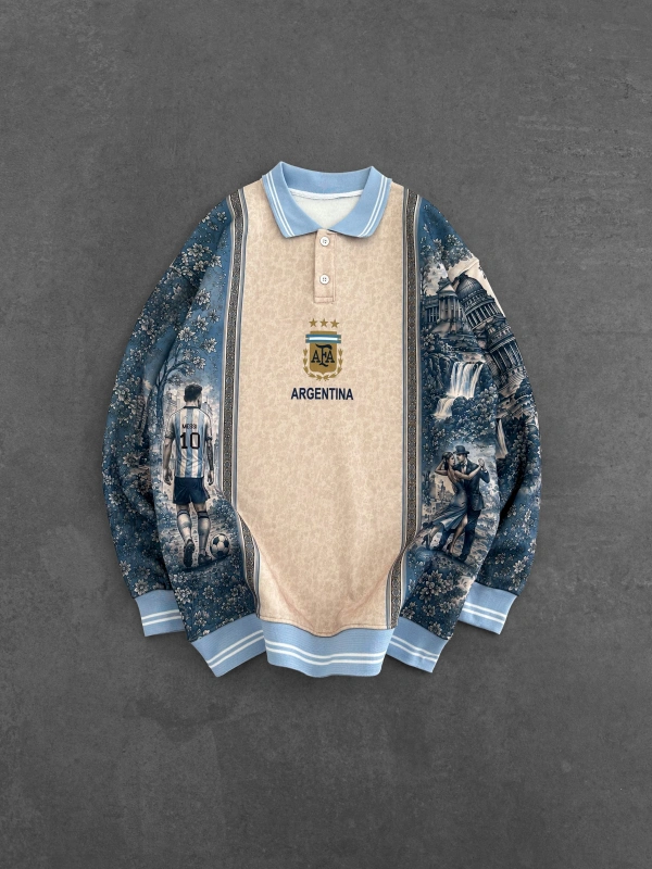 ŞEHİR BASKILI ARJANTİN SWEATSHIRT