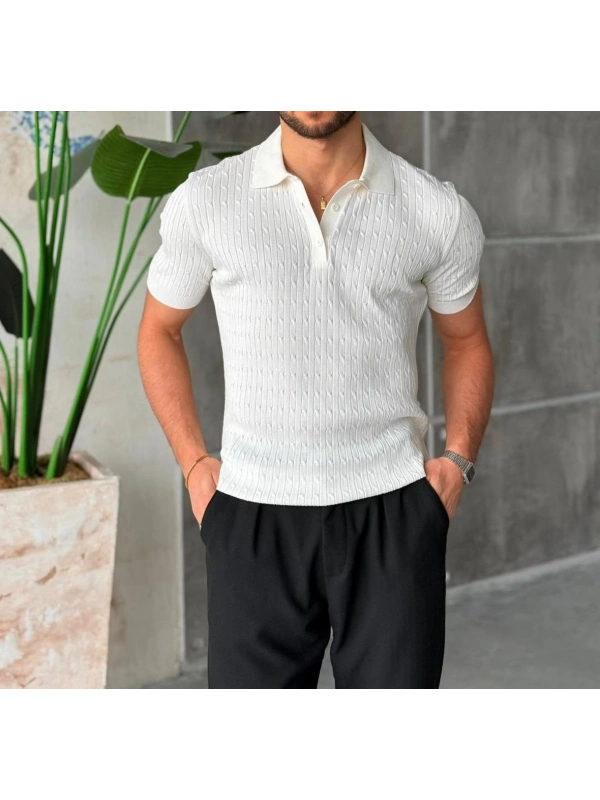 CASUAL TRİKO POLO YAKA BEBE BEYAZ