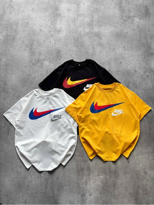ÇİFT NK LOGO TSHİRT SARI