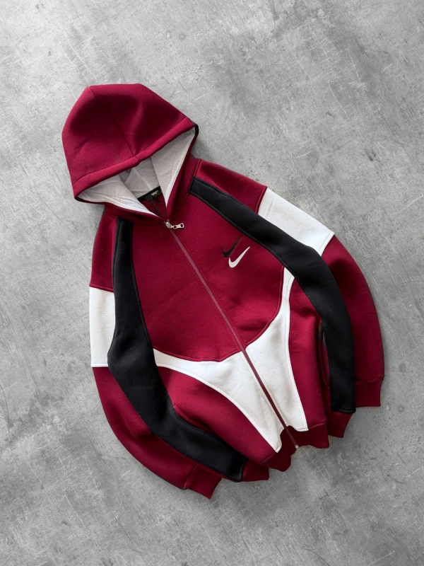 Double Logo Oversize Hırka Kırmızı