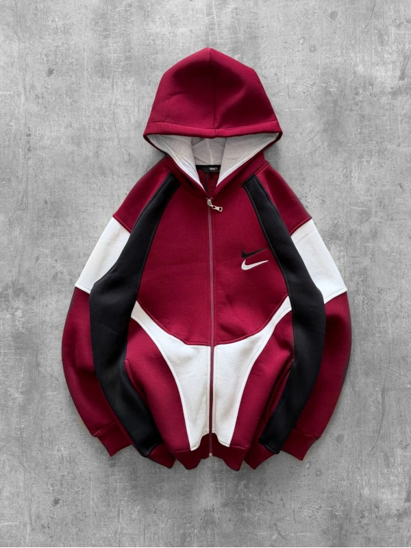 Double Logo Oversize Hırka Kırmızı