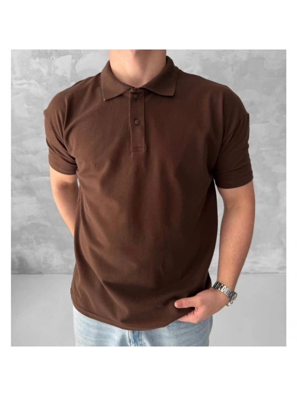 KOLLAR DAR KESİM POLO YAKA KAHVE