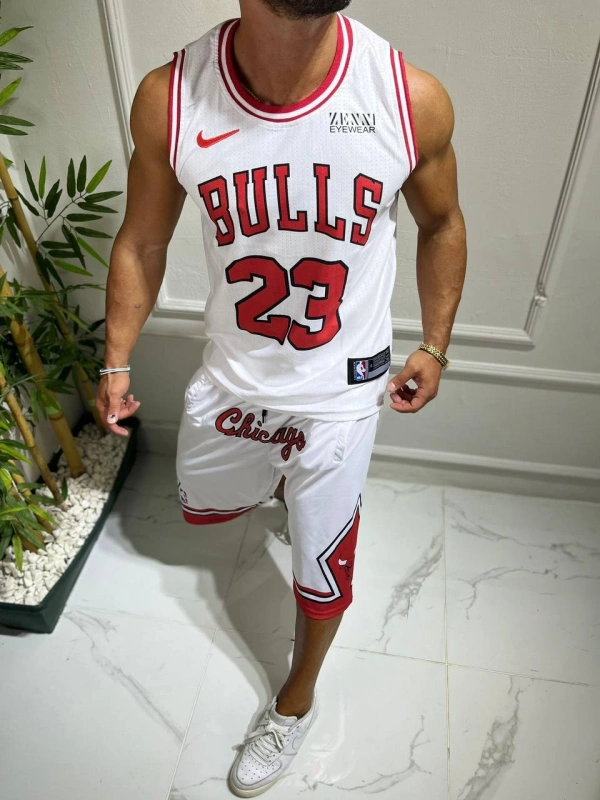 BULLS ŞORTLU TAKIM BEYAZ