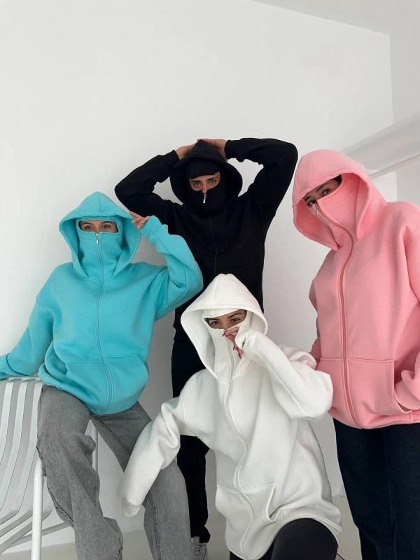 MASKELİ HIRKA BEBE MAVİSİ