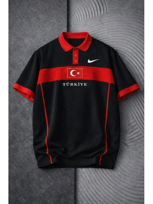 TÜRKİYE POLO YAKA TSHİRT SİYAH