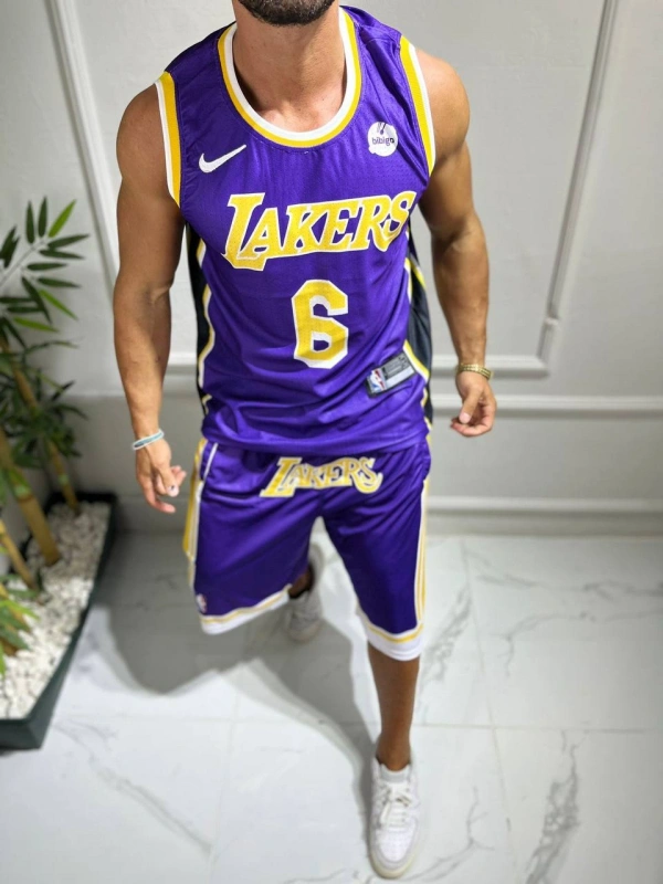 LAKERS ŞORTLU TAKIM MOR