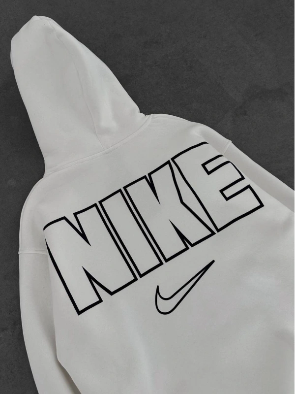 NKE OVERSİZE KAPÜŞONLU SWEATSHİRT BEYAZ