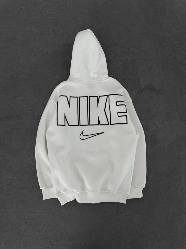 NKE OVERSİZE KAPÜŞONLU SWEATSHİRT BEYAZ
