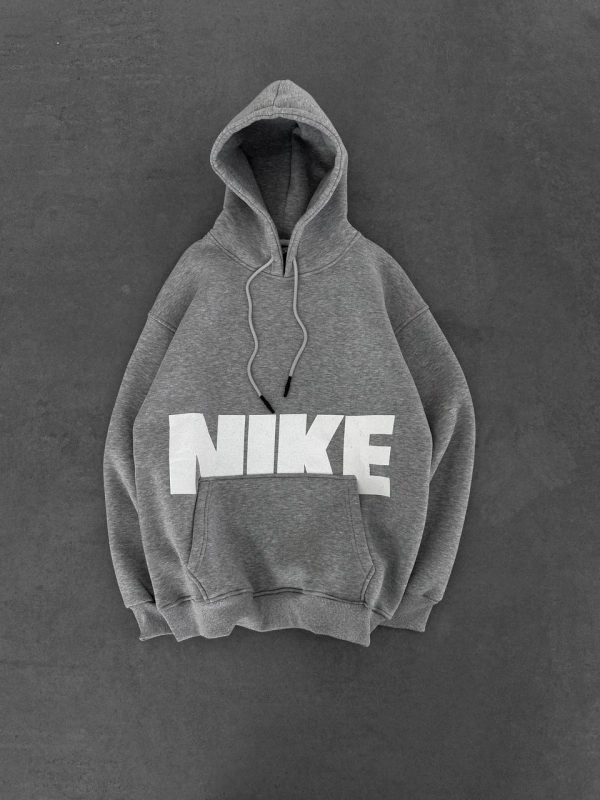 NKE OVERSİZE KAPÜŞONLU SWEATSHİRT GRİ