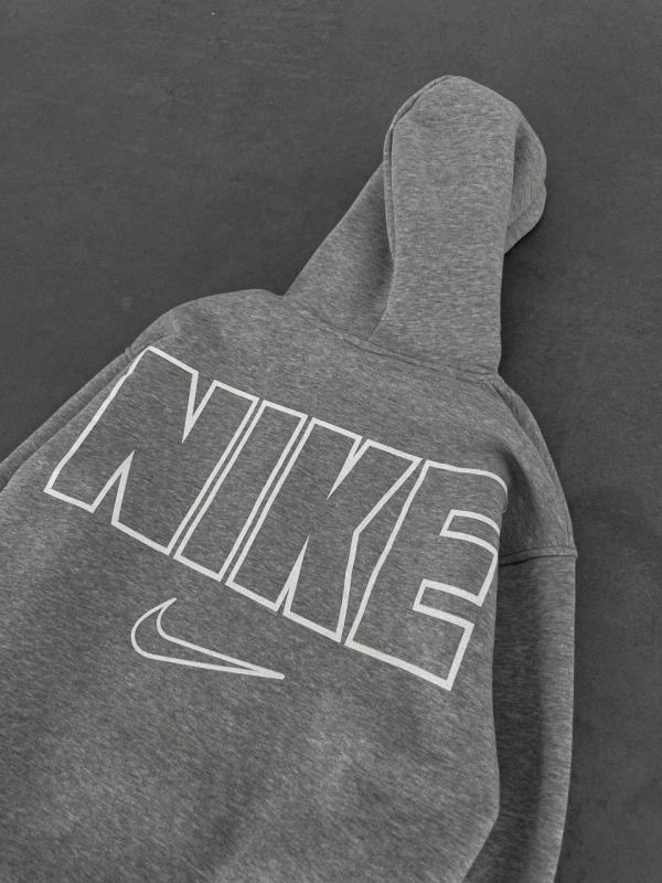 NKE OVERSİZE KAPÜŞONLU SWEATSHİRT GRİ