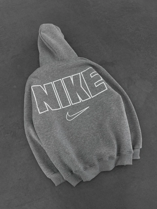 NKE OVERSİZE KAPÜŞONLU SWEATSHİRT GRİ