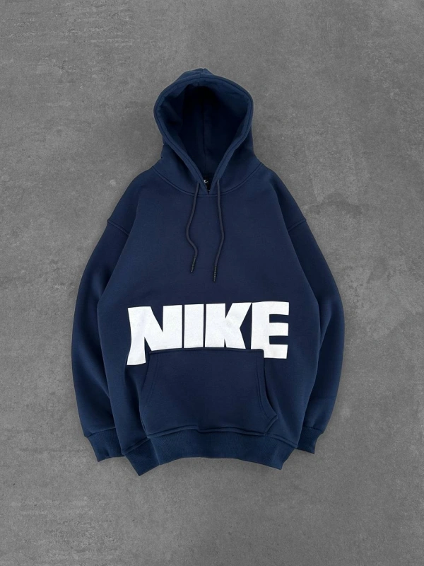 NKE OVERSİZE KAPÜŞONLU SWEATSHİRT LACİVERT