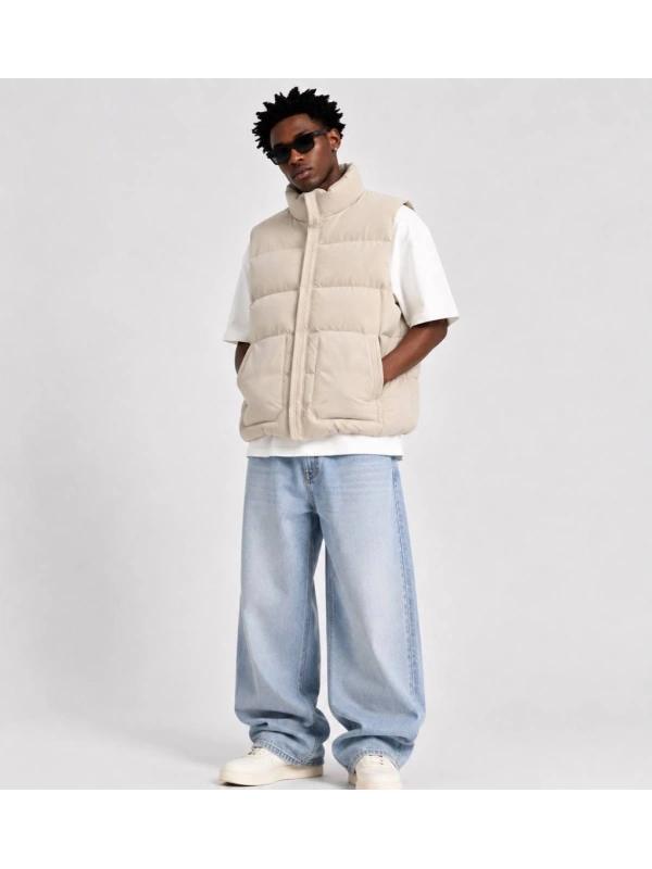 PUFFER YELEK KREM