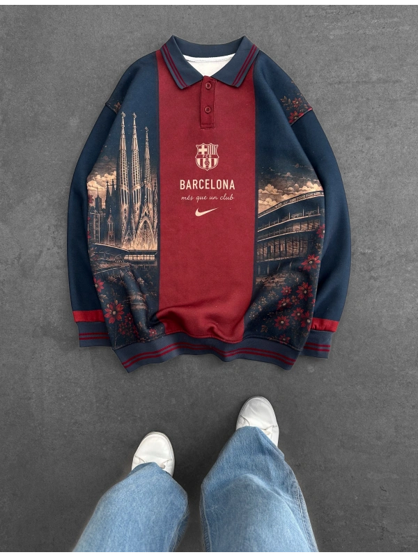 ŞEHİR BASKILI BARCA SWEATSHİRT
