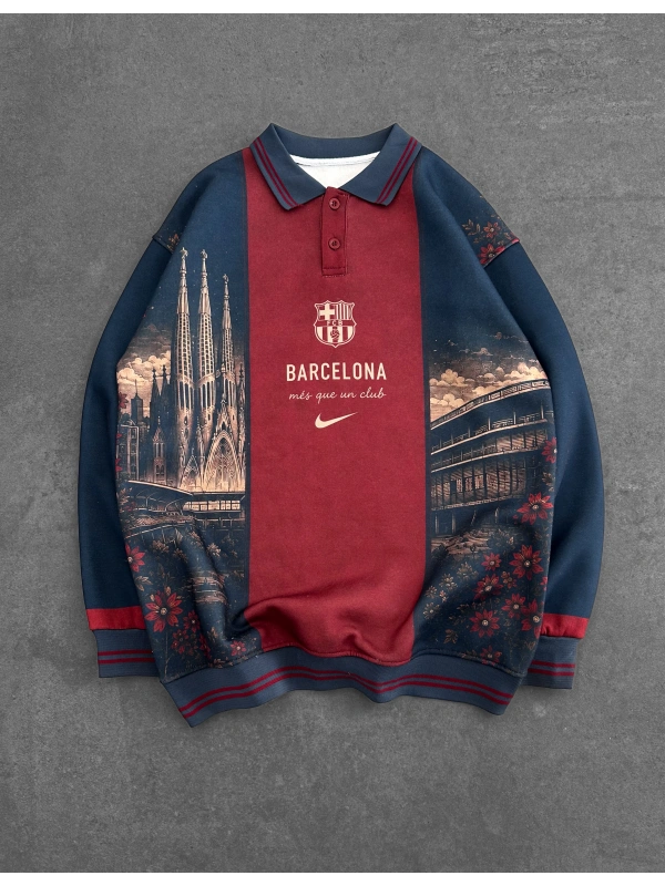 ŞEHİR BASKILI BARCA SWEATSHİRT