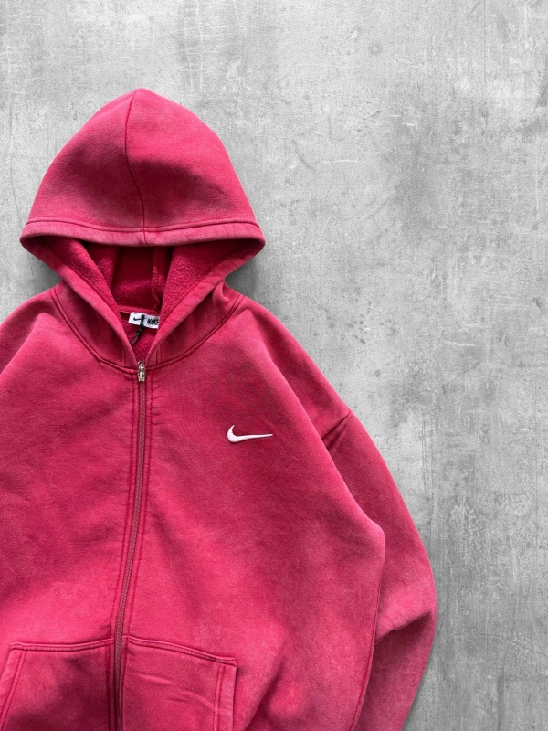 YIKAMA EFEKTLI OVERSIZE FERMUARLI HIRKA BORDO